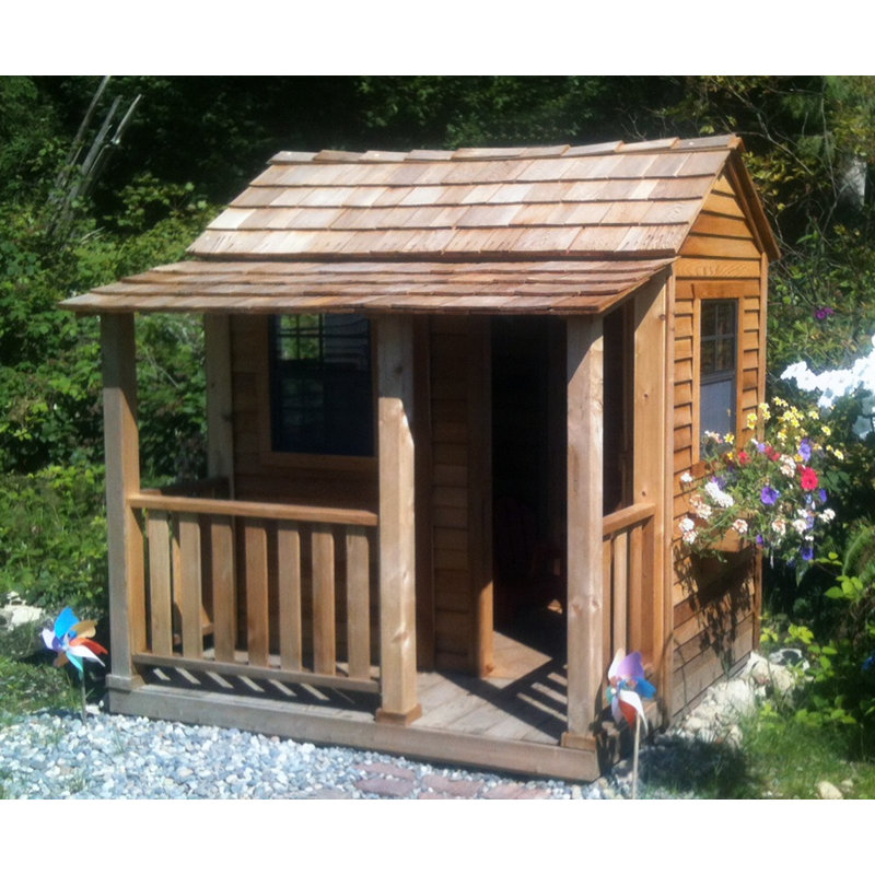 6' x 6' Outdoor Solid Wood Luxury Playhouse & Reviews Birch Lane